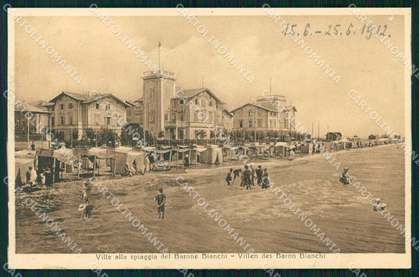 Gorizia Grado Ville Spiaggia Barone Bianchi Stengel 39702 COLLA cartolina RB8287 – fronte