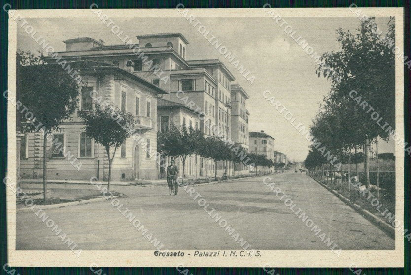 Grosseto Città Palazzi I.N.C.I.S. cartolina RB8308 – fronte