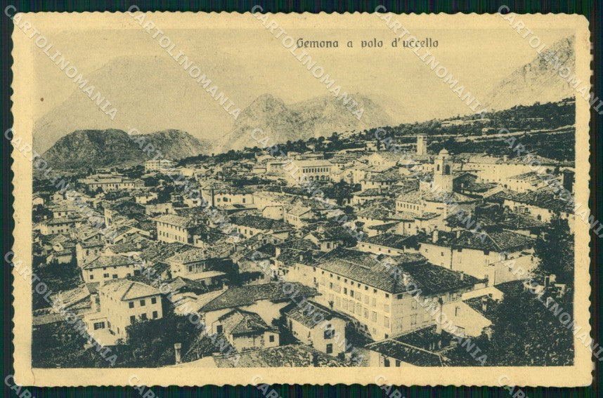 Udine Gemona A Volo d'Uccello ABRASA cartolina RB8332 – fronte