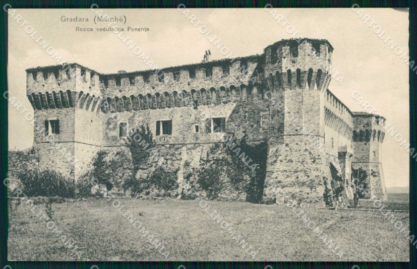 Pesaro e Urbino Gradara Rocca Veduta da Ponente cartolina RB8342 – fronte