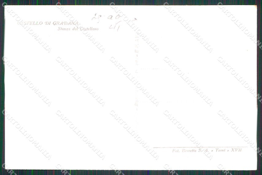 Pesaro e Urbino Gradara Castello Stanza del Castellano Foto cartolina RB8348 – retro