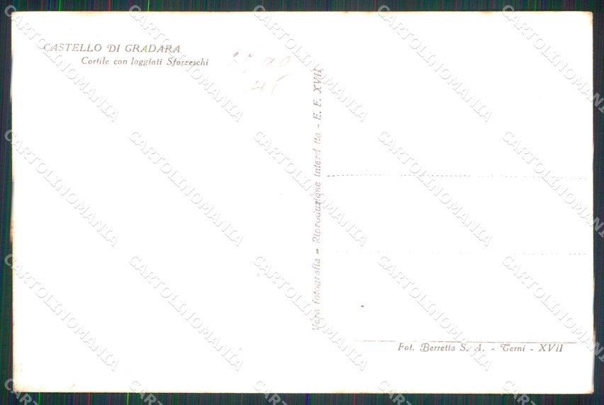 Pesaro e Urbino Gradara Castello Cortile con Loggiati Foto cartolina RB8352 – retro