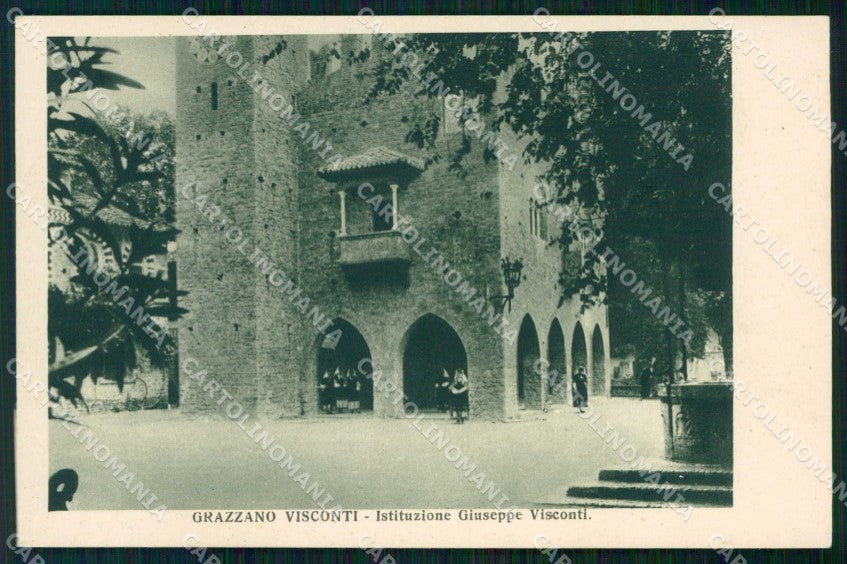 Piacenza Grazzano Visconti Istituzione Giuseppe Visconti cartolina RB8354 – fronte