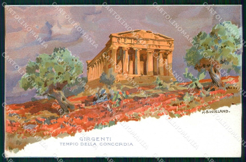Agrigento Città Tempio della Concordia Wieland cartolina RB8361 – fronte
