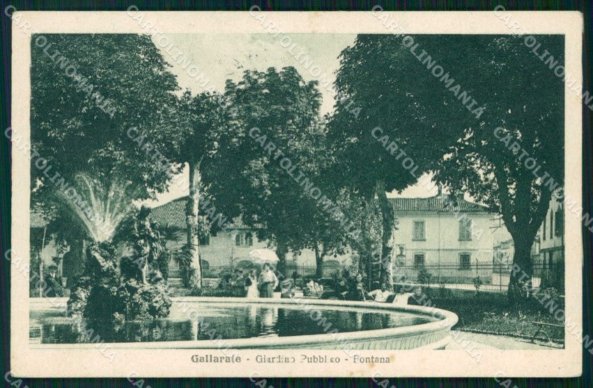 Varese Gallarate Giardino Pubblico Fontana cartolina RB8364 – fronte