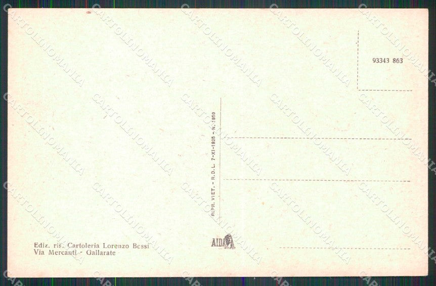 Varese Gallarate Scalinata Stazione Fascismo cartolina RB8367 – retro