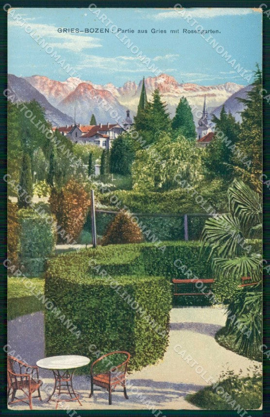 Bolzano Gries Giardino cartolina RB8382 – fronte