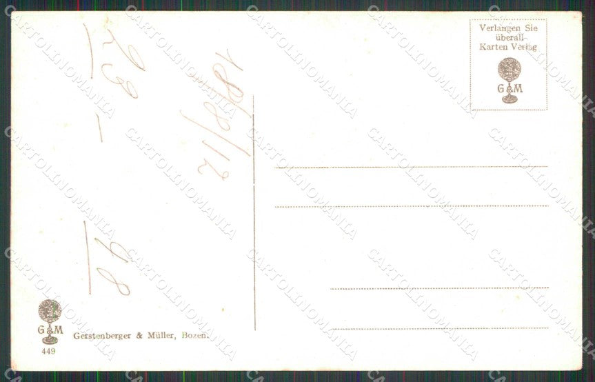 Bolzano Gries Giardino cartolina RB8382 – retro
