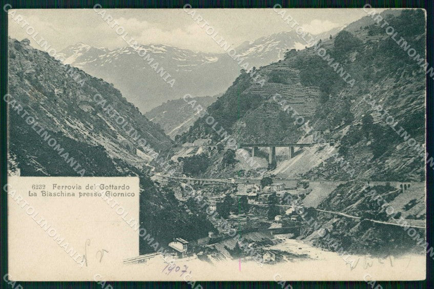 Svizzera Canton Ticino Giornico Ferrovia del Gottardo Biaschina cartolina RB8388 – fronte