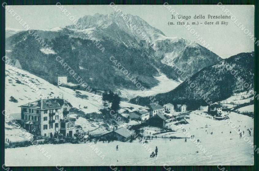 Bergamo Passo della Presolana Giogo Gare di Sci cartolina RB8398 – fronte