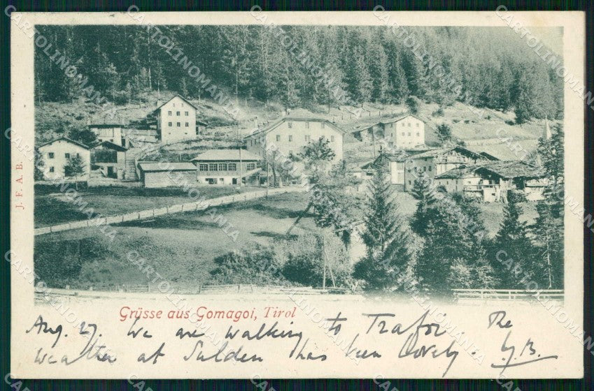 Bolzano Gomagoi Saluti da Tirolo cartolina RB8399 – fronte