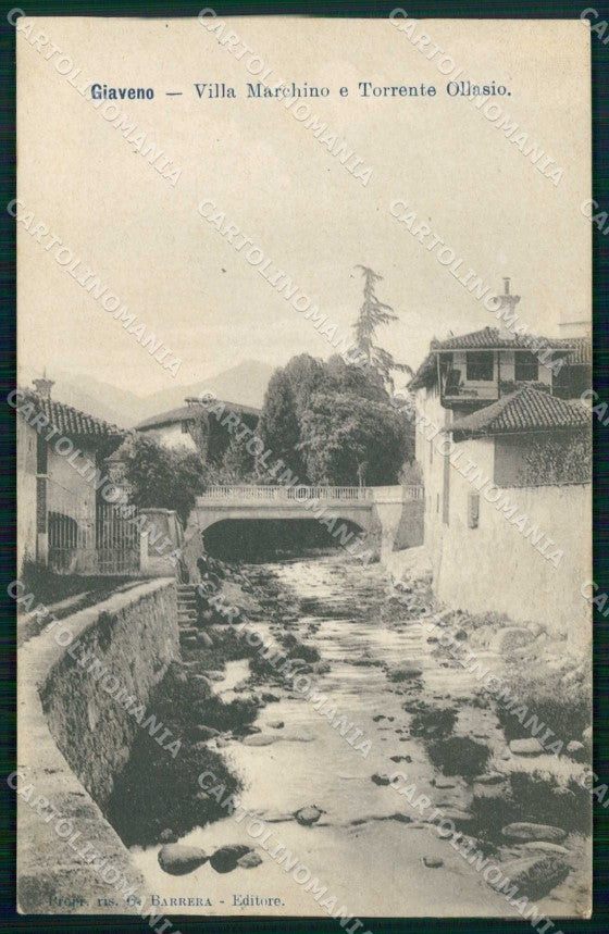 Torino Giaveno Villa Marchino Torrente Ollasio cartolina RB8403 – fronte