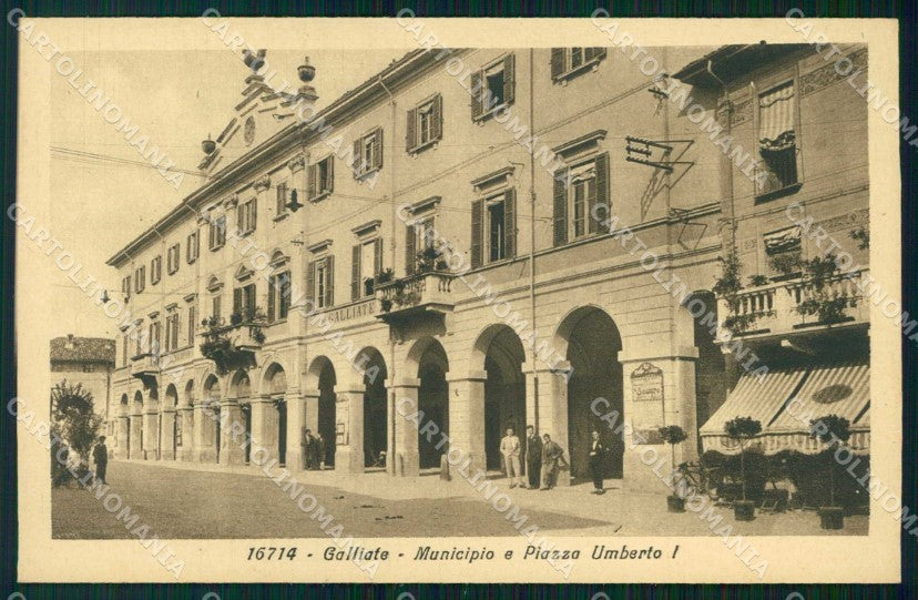 Novara Galliate Municipio Piazza Umberto I cartolina RB8409 – fronte