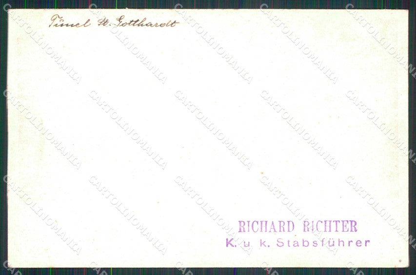 Svizzera San Gottardo Tunnel Ferroviario Stereoview cartolina RB8412 – retro