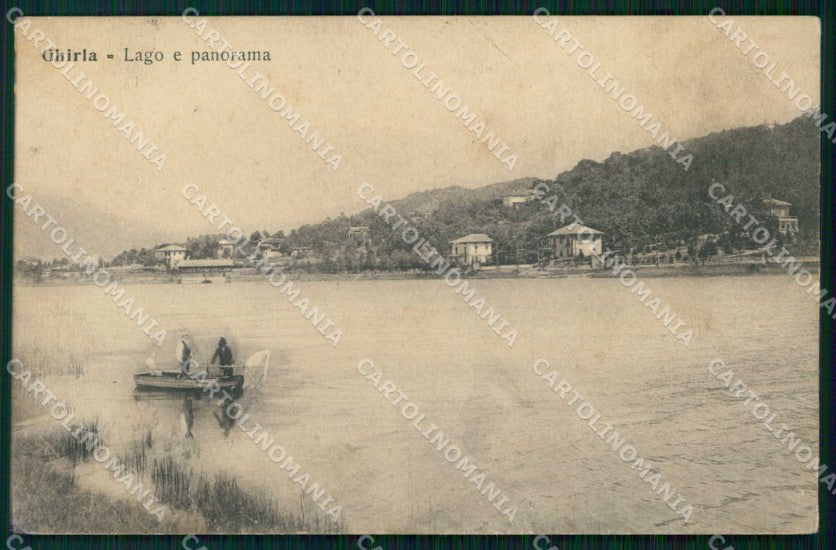 Varese Ghirla Lago Barca ABRASA cartolina RB8414 – fronte