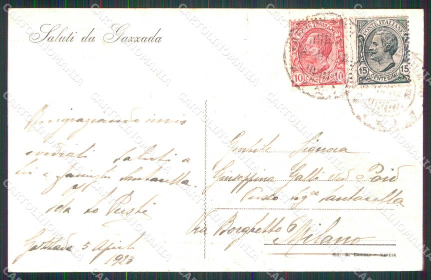 Varese Gazzada cartolina RB8421 – retro