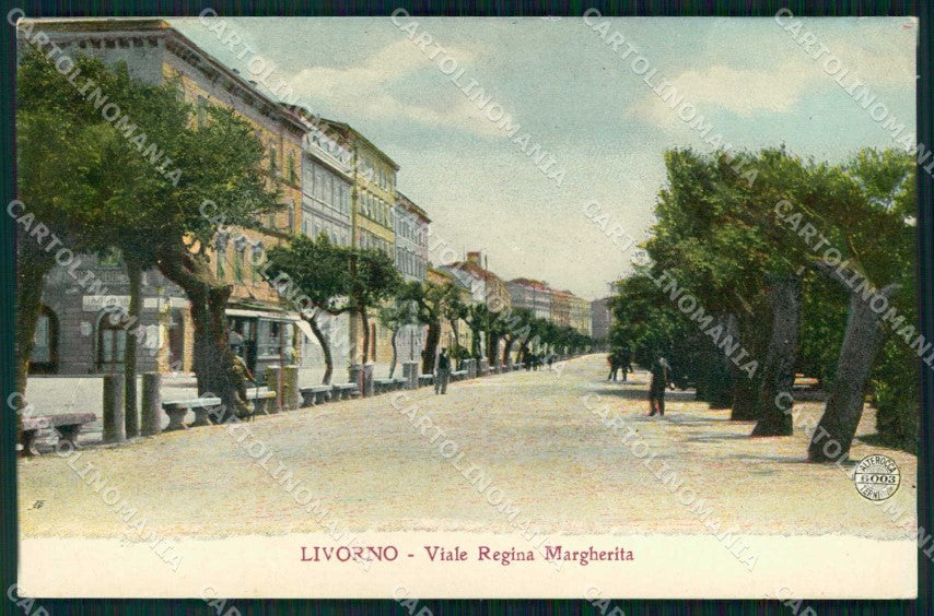 Livorno Città Viale Regina Margherita Alterocca 6003 cartolina RB8483 – fronte