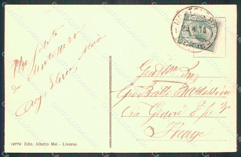 Livorno Città Montenero Santuario cartolina RB8487 – retro