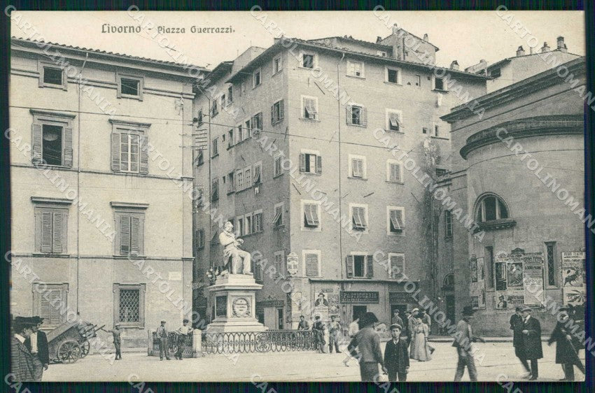 Livorno Città Piazza Guerrazzi Brunner 4307 cartolina RB8493 – fronte