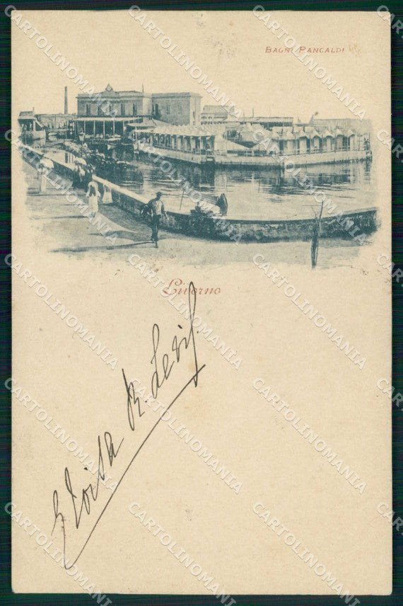 Livorno Città Bagni Pancaldi cartolina RB8495 – fronte