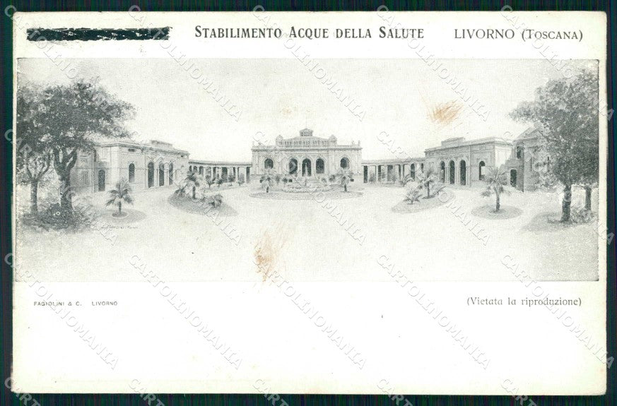Livorno Città Stabilimento Acque della Salute cartolina RB8502 – fronte