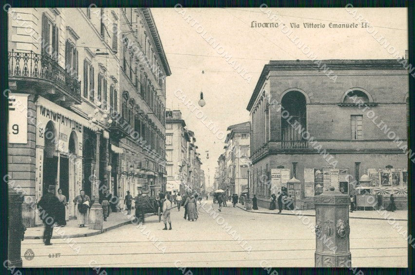 Livorno Città Via Vittorio Emanuele II Brunner 4317 cartolina RB8511 – fronte