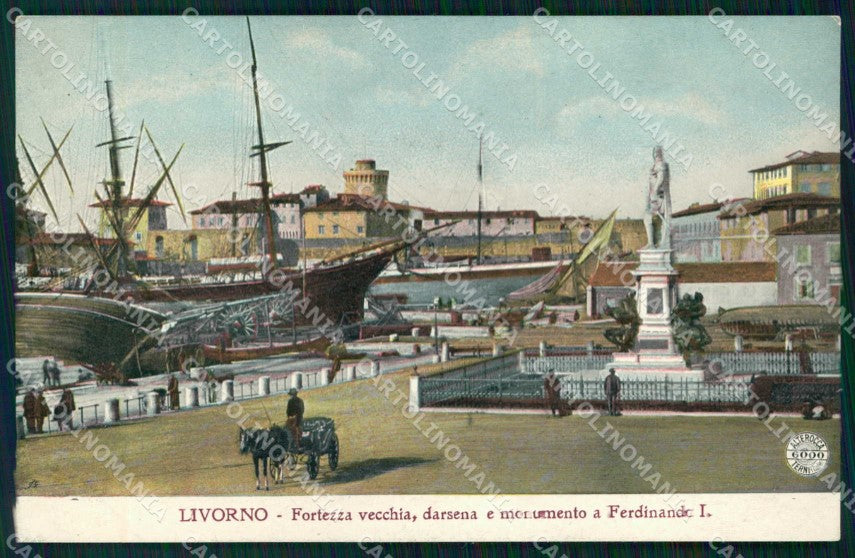 Livorno Città Darsena Monumento Ferdinando I Alterocca 6000 cartolina RB8515 – fronte