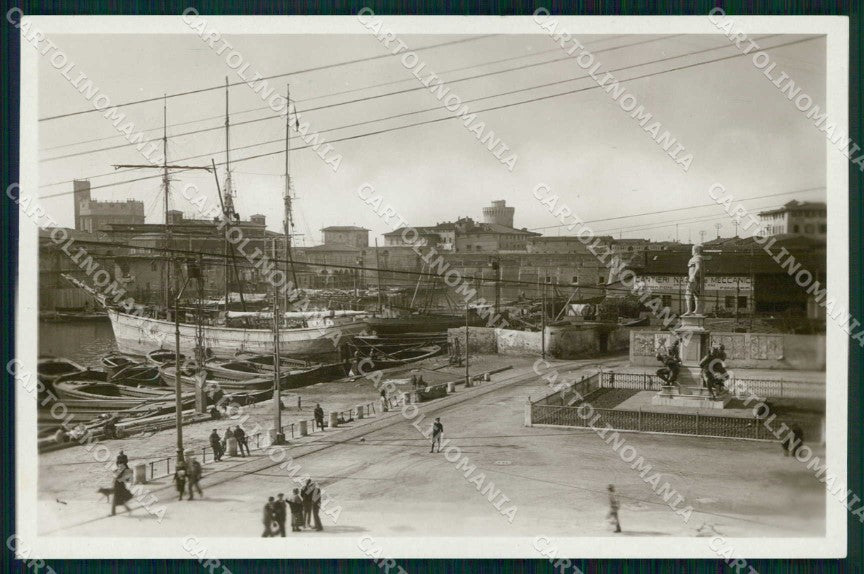 Livorno Città Darsena Barche Foto cartolina RB8521 – fronte