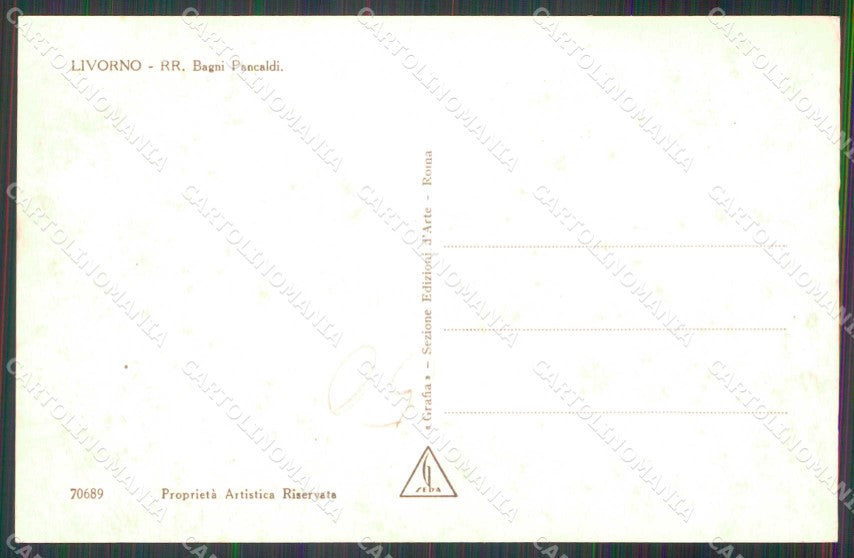 Livorno Città Bagni Pancaldi Foto cartolina RB8525 – retro