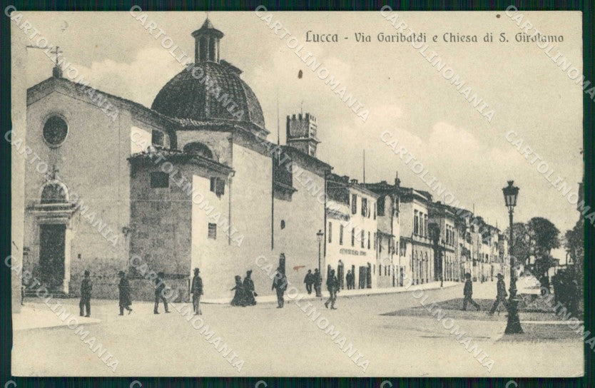 Lucca Città Via Garibaldi Chiesa di San Girolamo cartolina RB8531 – fronte