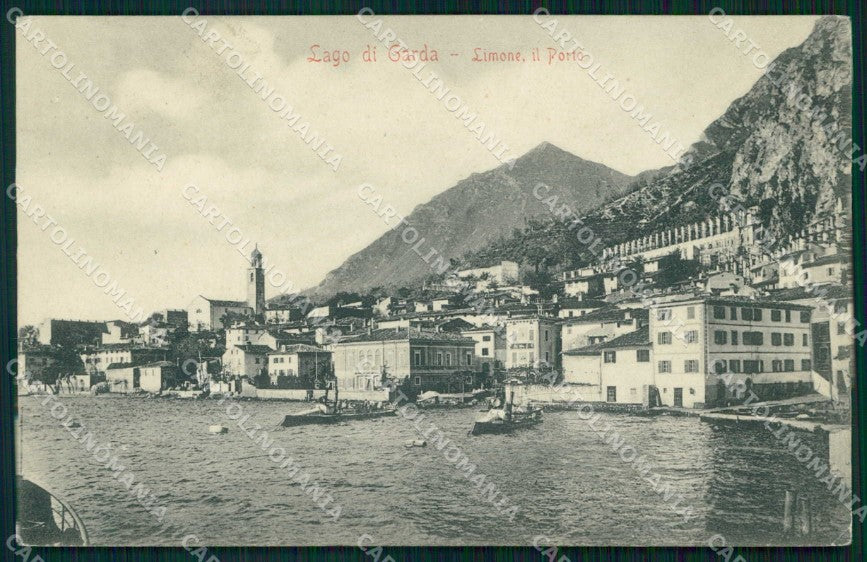 Brescia Limone sul Garda Lago Porto Stengel 7131 cartolina RB8538 – fronte