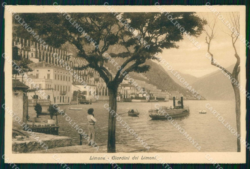 Brescia Limone sul Garda Giardini dei Limoni Barche cartolina RB8542 – fronte