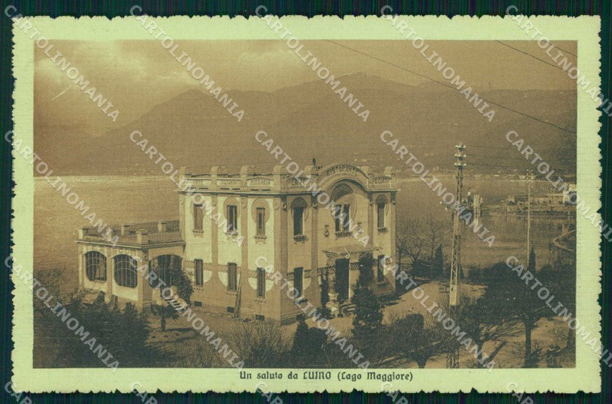 Varese Luino Saluto da Lago Maggiore Ristorante cartolina RB8552 – fronte