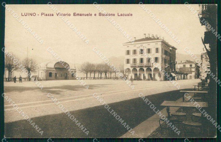 Varese Luino Piazza Vittorio Emanuele Stazione Lacuale cartolina RB8554 – fronte