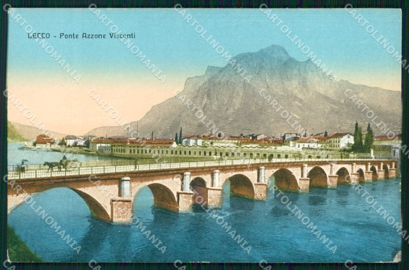 Lecco Città Ponte Azzone Visconti cartolina RB8568 – fronte