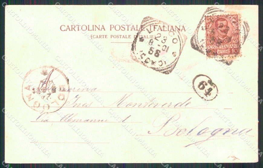 Lecco Città Palazzo del Caleotto cartolina RB8575 – retro