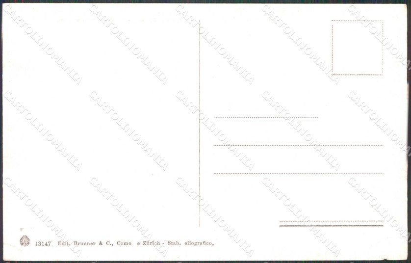 Lecco Città Ramo visto da Villa Serbelloni Brunner 13147 PIEGA cartolina RB8585 – retro