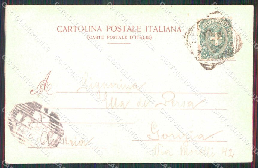 Lecco Città Saluto da Lucia Imbarcadero cartolina RB8586 – retro