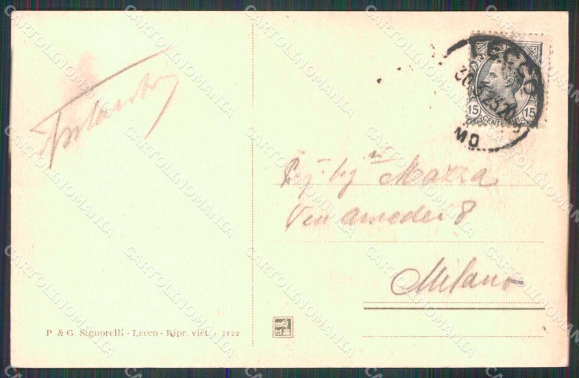 Lecco Città Saluto da Renzo Monte San Martino cartolina RB8587 – retro