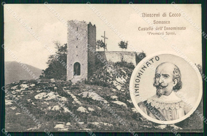 Lecco Città Somasca Castello dell'Innominato cartolina RB8590 – fronte