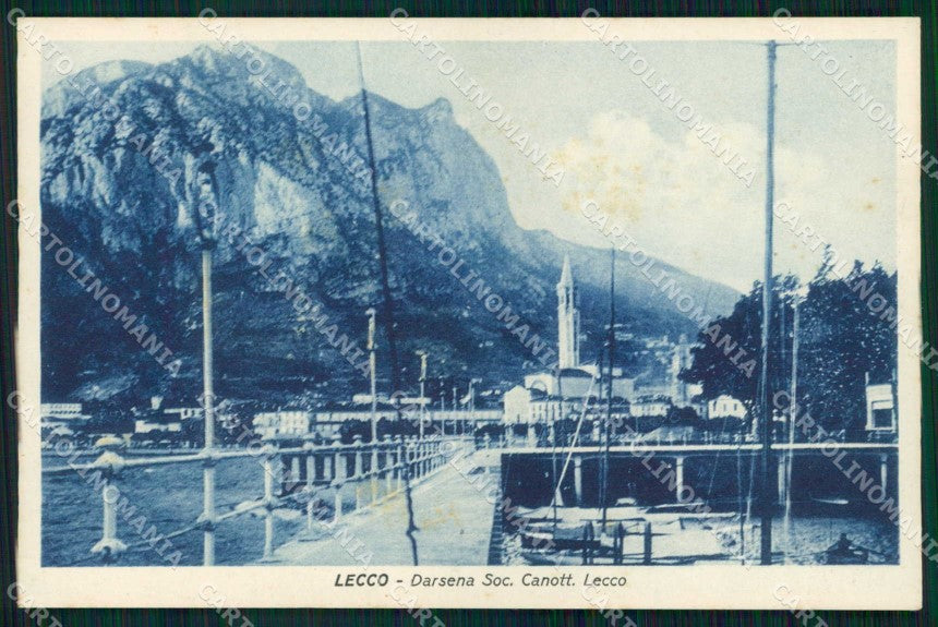 Lecco Città Darsena Società Canottieri cartolina RB8596 – fronte