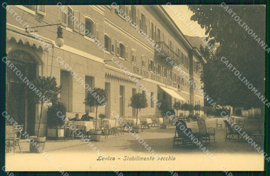 Trento Levico Stabilimento Vecchio Grand Hotel cartolina RB8599 – fronte