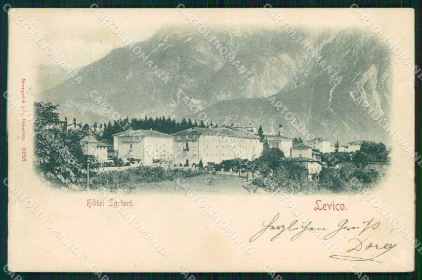 Trento Levico Hotel Sartori Stengel 5258 cartolina RB8602 – fronte