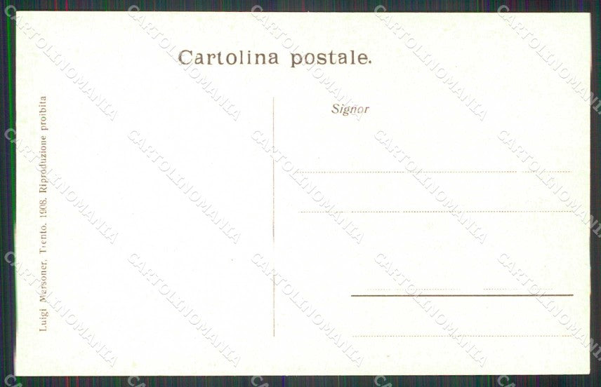 Trento Levico Hotel Corona cartolina RB8603 – retro