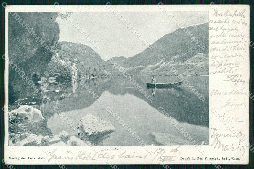 Trento Levico Lago Barca cartolina RB8616 – fronte