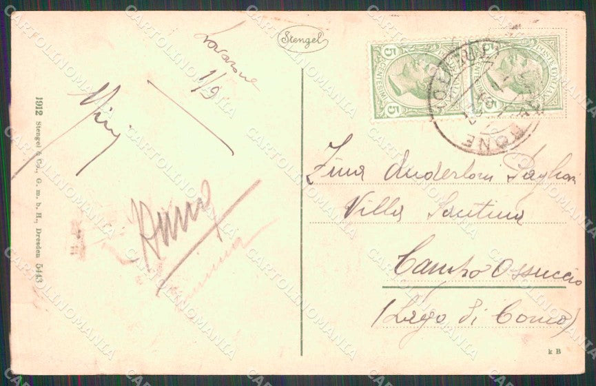 Trento Lavarone Chiesa Hotel des Alpes Stengel 5443 cartolina RB8628 – retro