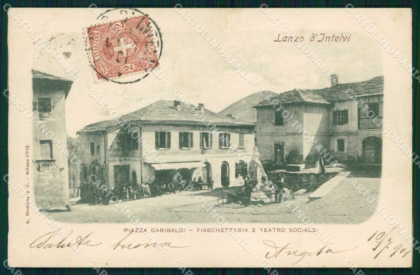 Como Lanzo d'Intelvi Fiaschetteria Teatro Sociale Modiano 2013 cartolina RB8630 – fronte