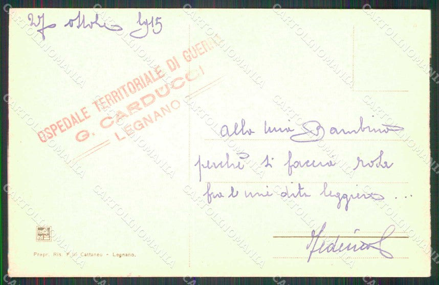 Milano Legnano Municipio cartolina RB8635 – retro
