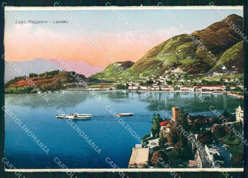Varese Laveno Lago Maggiore Barche cartolina RB8658 – fronte
