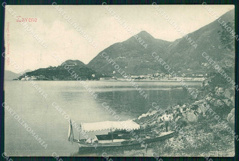 Varese Laveno Lago Maggiore Barca Stengel 6958 cartolina RB8659 – fronte